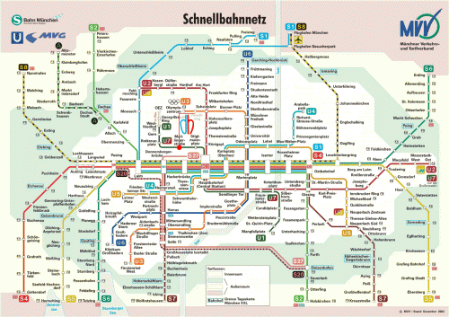 S- und U-Bahn Plan München